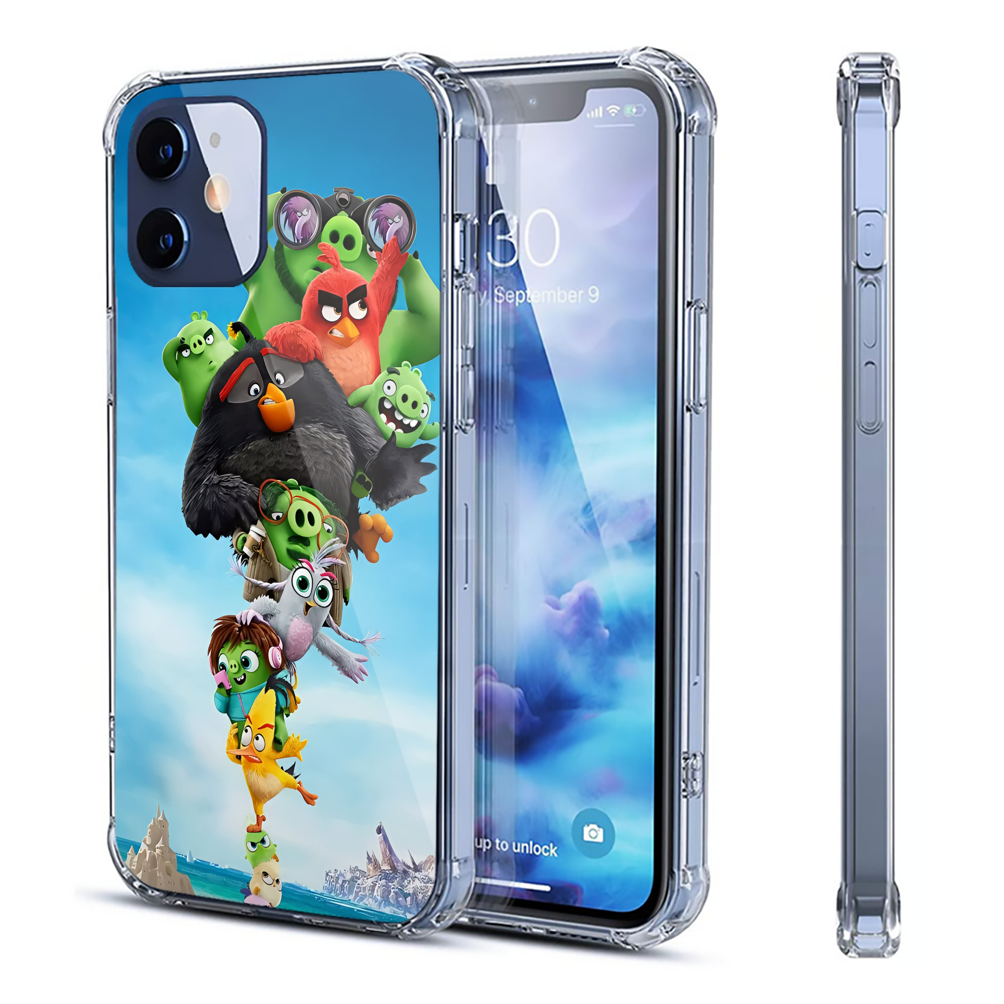 （画像用） Angry Birds アングリーバード 【iPhone 12シリーズ対応】透明スマホケース（クリアソフトケース）